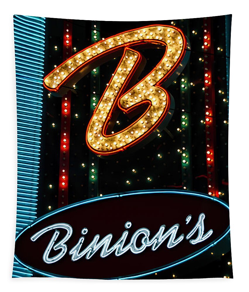 Las Vegas Tapestry featuring the photograph Binions - Downtown Las Vegas by Jon Berghoff