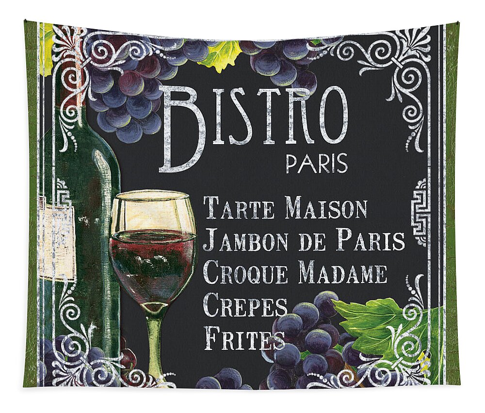 Bistro Tapestry featuring the painting Bistro Paris by Debbie DeWitt
