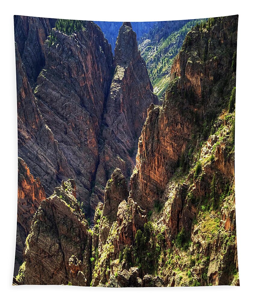 Black Canyon Of The Gunnison Tapestry featuring the photograph Black Canyon of the Gunnison National Park I by Roger Passman