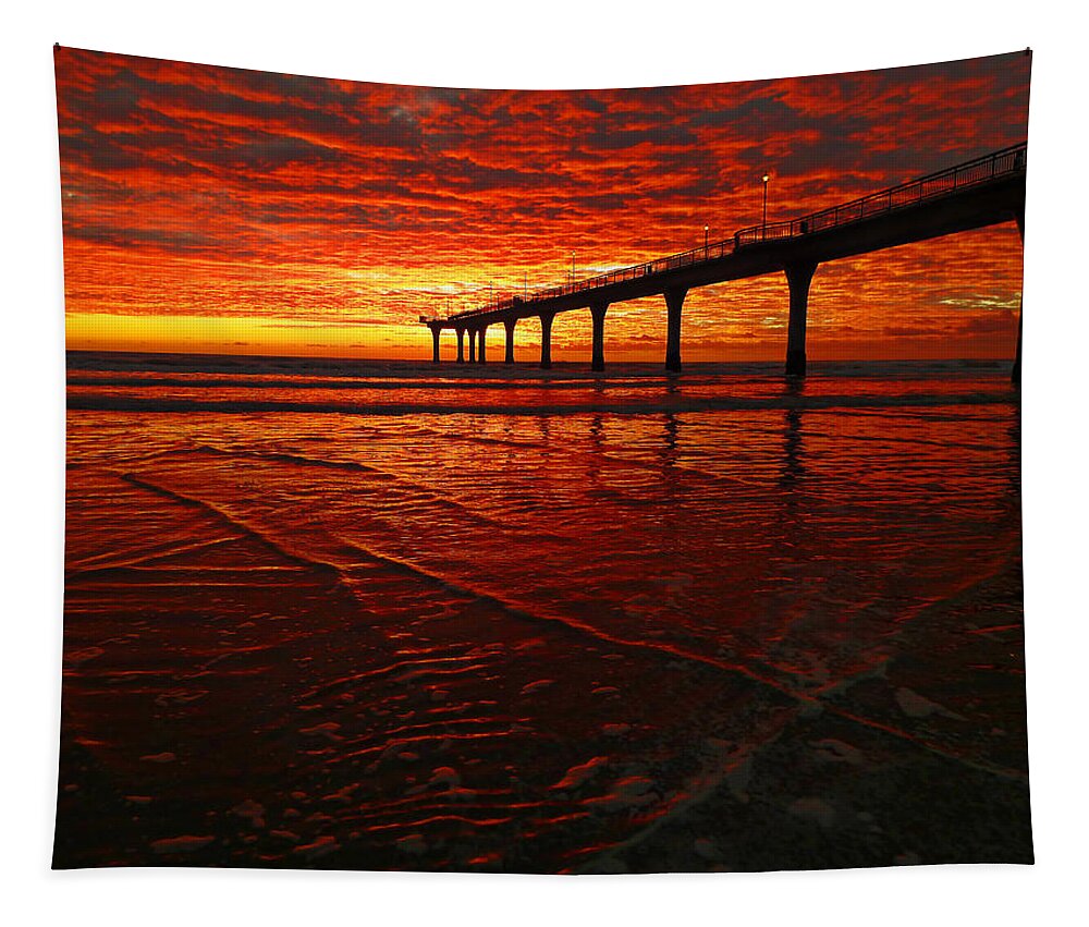 Blood Tapestry featuring the photograph Blood Red Dawn by Steve Taylor