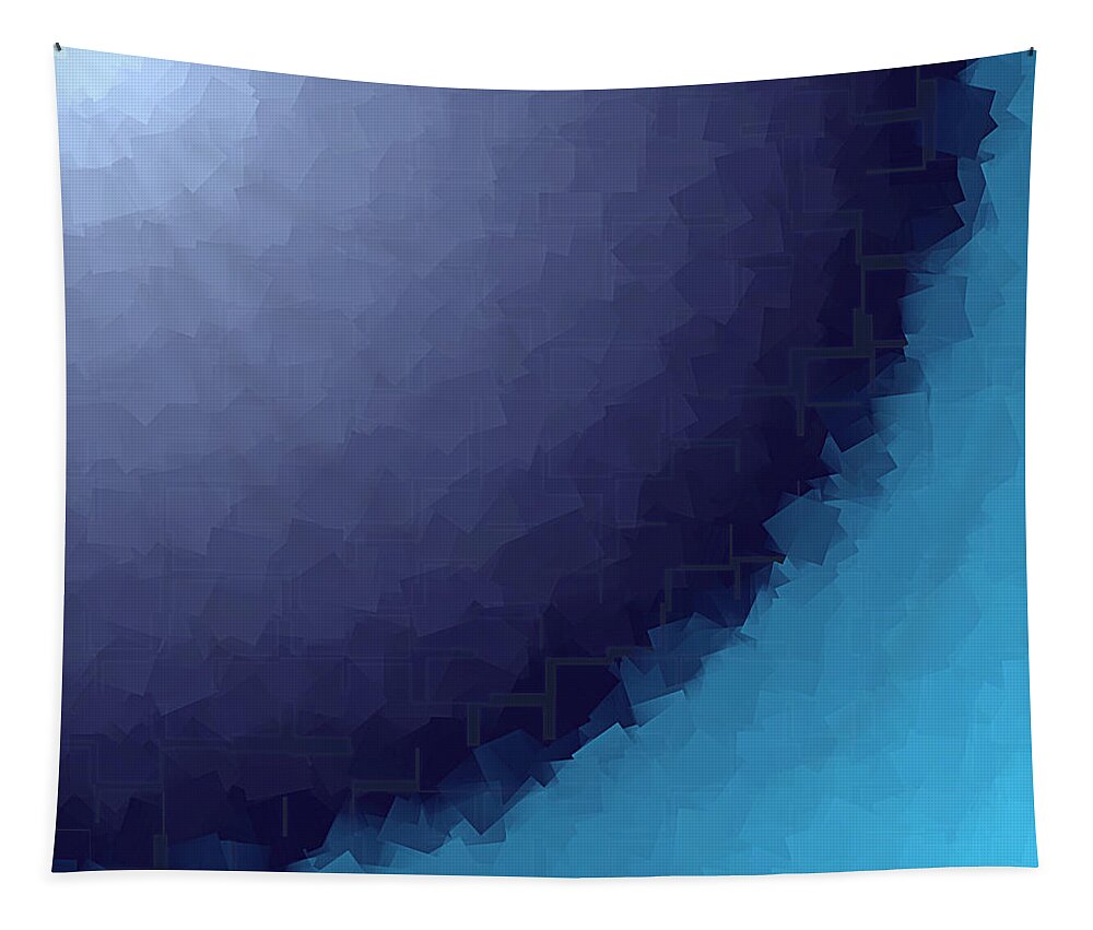 Abstract Tapestry featuring the digital art Blue Abstract Background by Valentino Visentini