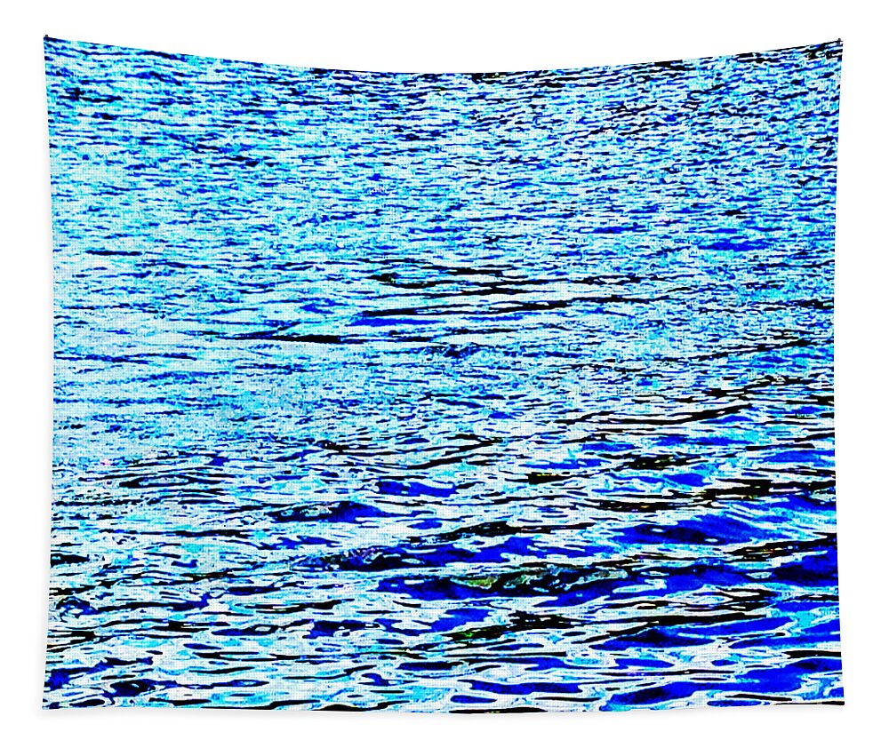 Abstract Tapestry featuring the photograph Blue Abstract by Cristina Stefan