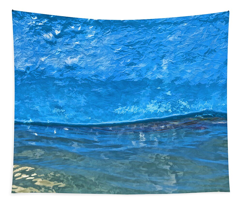 Boat Tapestry featuring the photograph Blue Boat Abstract by David Letts