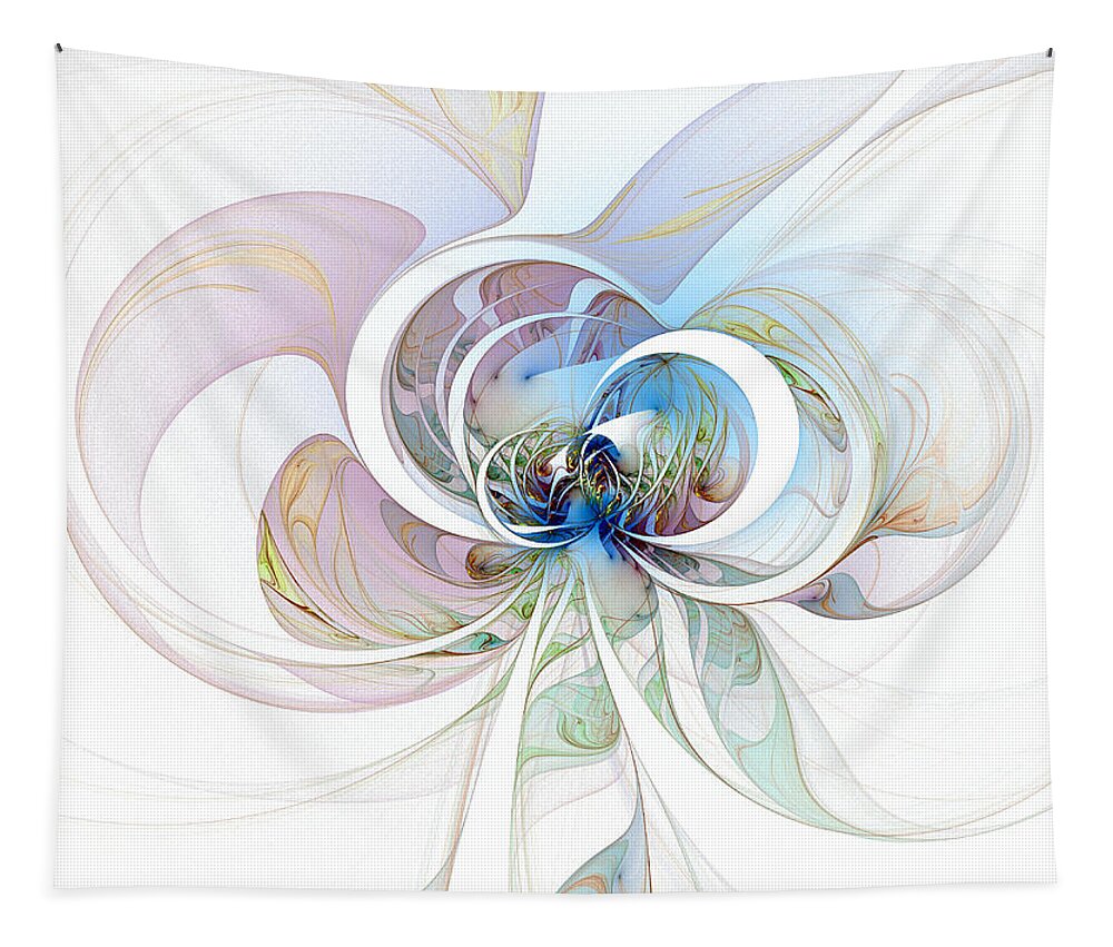 Digital Art Tapestry featuring the digital art Blue is the Colour of my Love by Amanda Moore