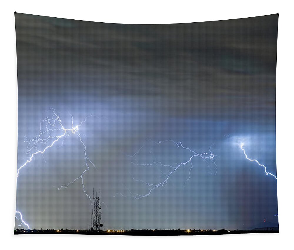 Lightning Tapestry featuring the photograph Blue Noise by James BO Insogna