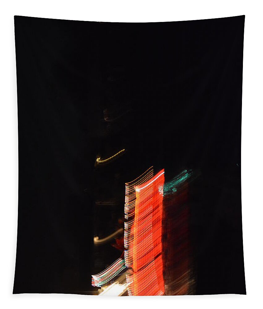 Lights Tapestry featuring the photograph Boat Parade 1 by Tamara Michael