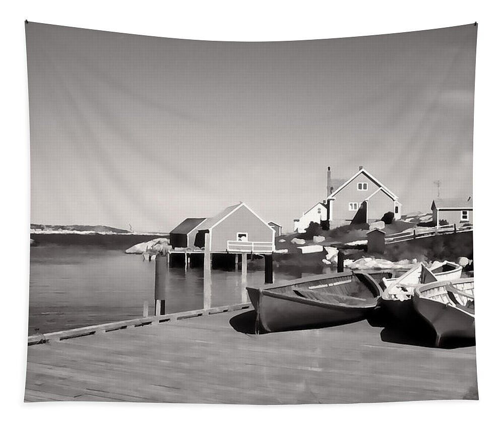 Canoes Tapestry featuring the photograph Boats again by Cathy Anderson