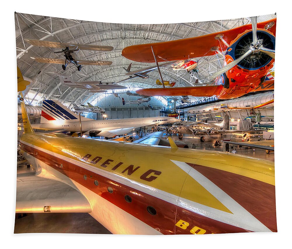 Boeing Aviation Tapestry featuring the photograph Boeing Aviation Hanger by Tim Stanley