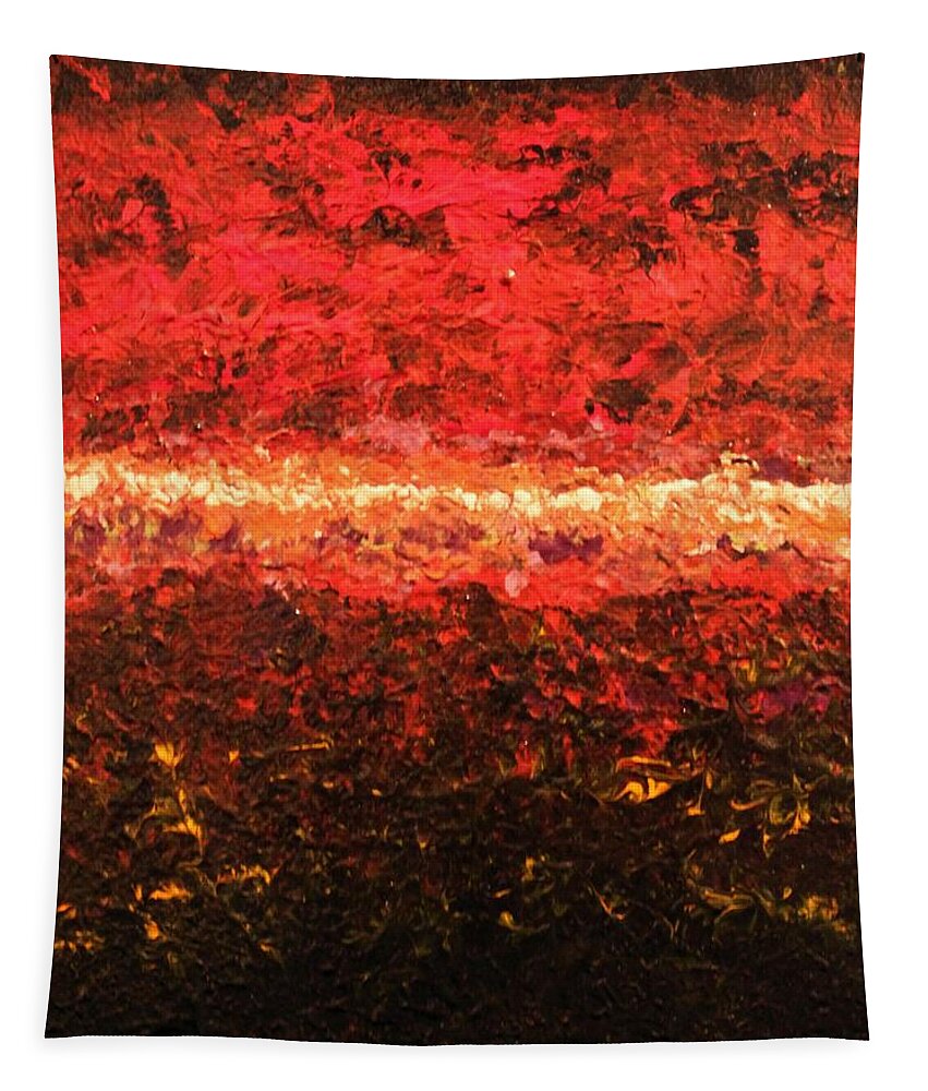 Abstract Tapestry featuring the painting Boiling Point by Todd Hoover