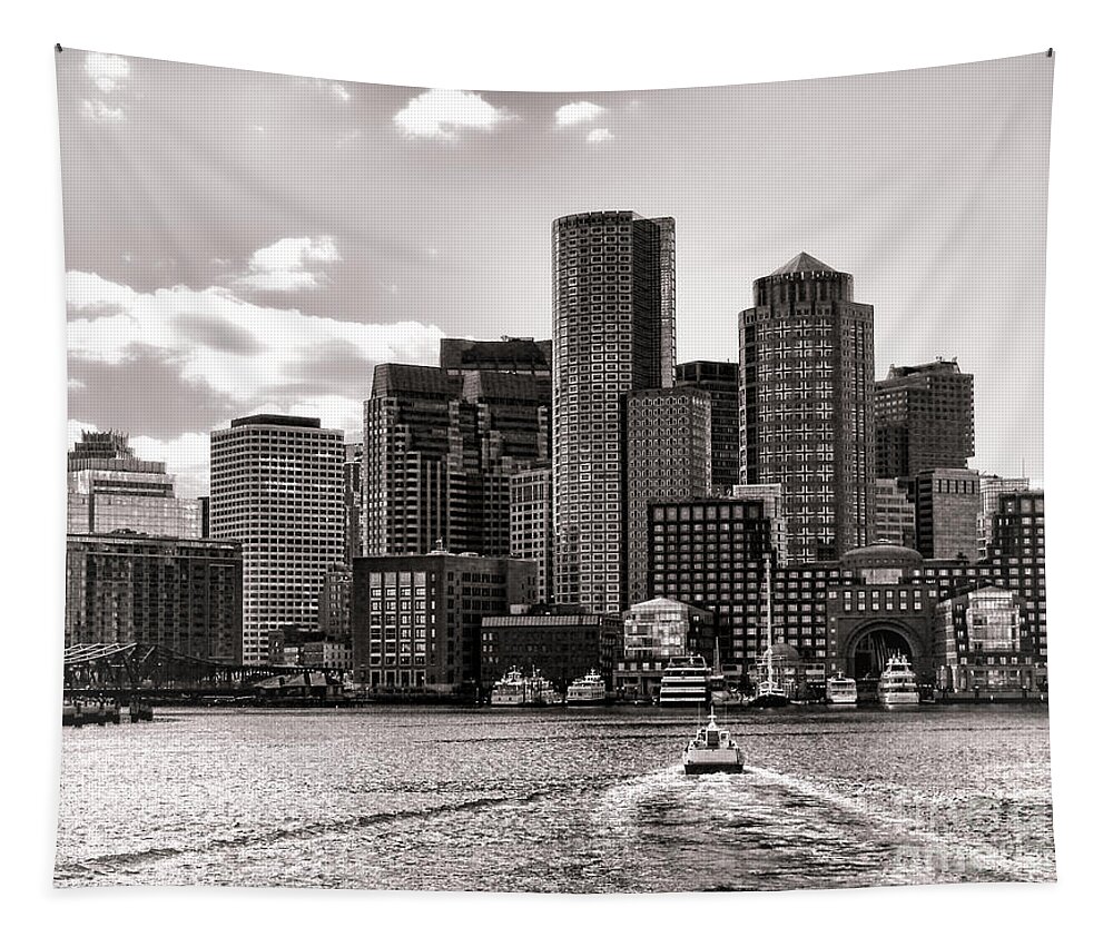 Boston Tapestry featuring the photograph Boston by Olivier Le Queinec