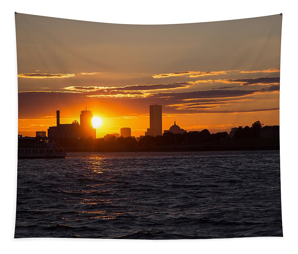 Skyline Tapestry featuring the photograph Boston Skyline by Allan Morrison