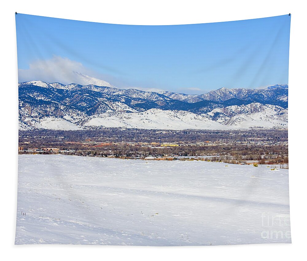 Boulder Tapestry featuring the photograph Boulder Colorado by Steven Krull