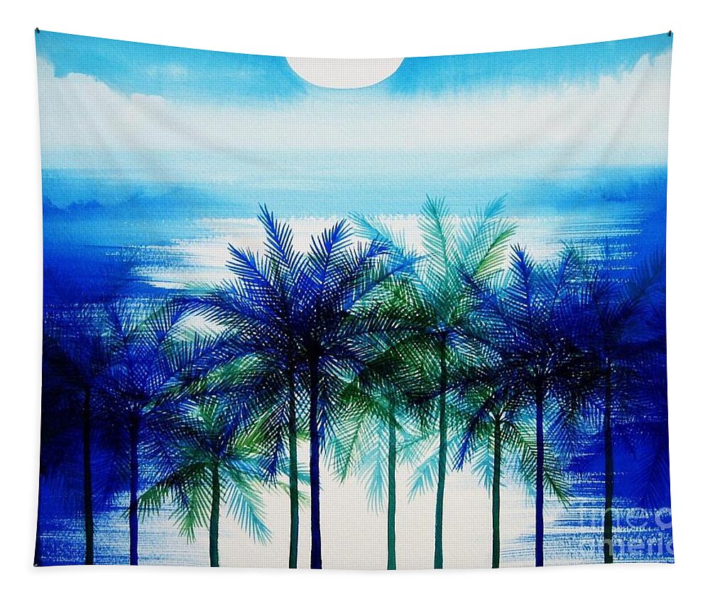 Ocean Tapestry featuring the painting Breathtaking by Frances Ku