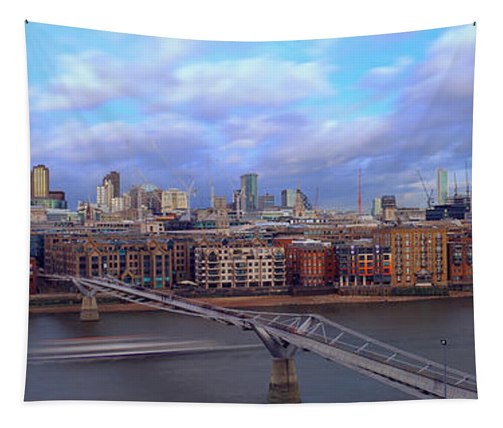 Photography Tapestry featuring the photograph Bridge Across A River, London by Panoramic Images