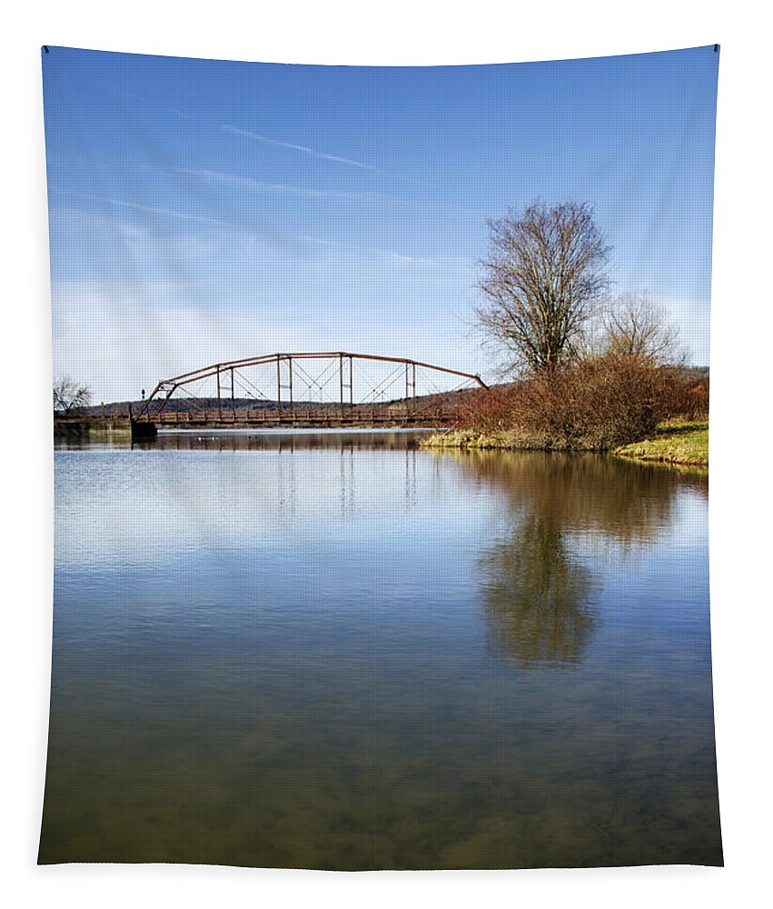 River Tapestry featuring the photograph Bridge At Upper Lisle by Christina Rollo