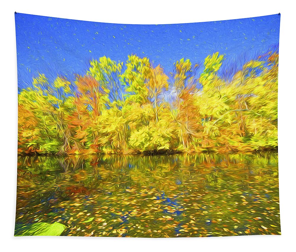 Autumn Tapestry featuring the painting Bright Autumn Colors by David Letts