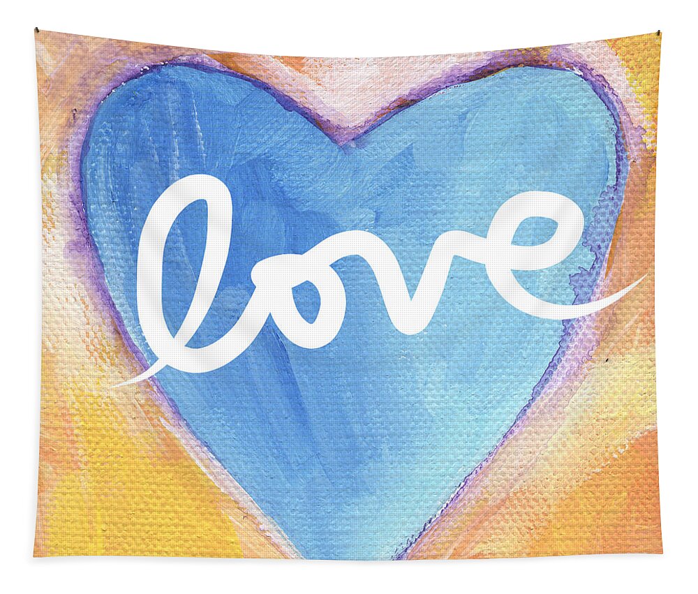 Love Tapestry featuring the painting Bright Love by Linda Woods