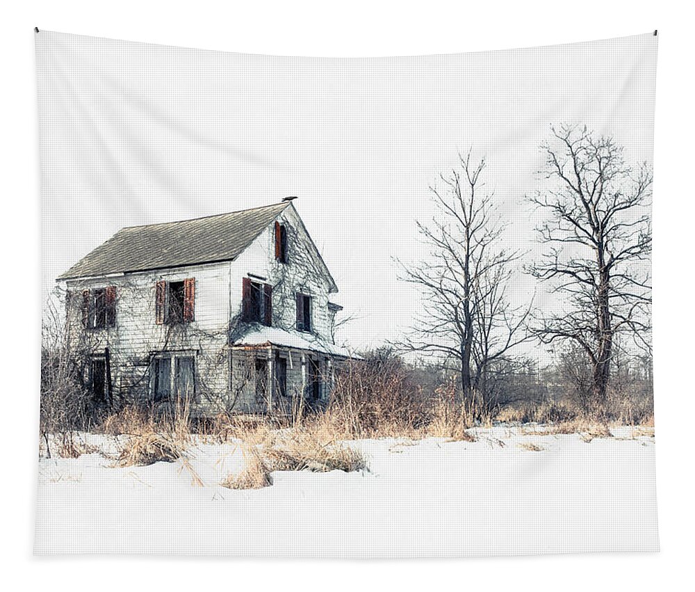 Farmhouse Tapestry featuring the photograph Brighter Days - The Abandoned Farmhouse of a Serial Killer by Gary Heller