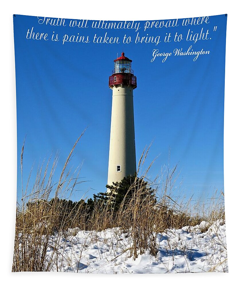 Cape May Lighthouse Tapestry featuring the photograph Bring Truth to Light by Nancy Patterson
