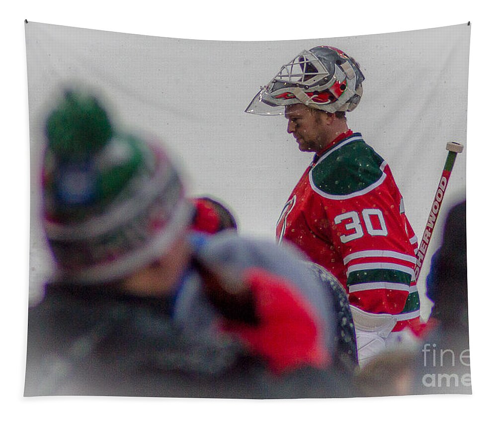 Martin Brodeur Tapestry featuring the photograph Brodeur by David Rucker