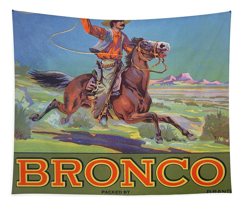 Advert Tapestry featuring the painting Bronco Oranges by American School