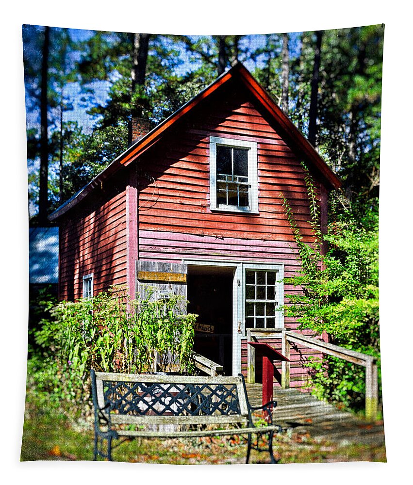 Broom House Tapestry featuring the photograph Broom House at Furnace Town by Bill Swartwout