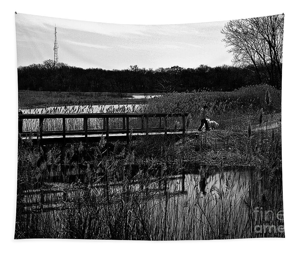 Brothers Boys Boy Dog Frankjcasella Homewood Izaak Walton Preserve Illinios Art Photography Fineartamerica Prints Greetingcards Blackandwhite Nature Landscape Water Blue White Sky Trees Sun Beautiful Clouds Colorful Wildlife Bond People Animal Scenic Grass Outdoors Love Woods Wild Digital Reflection Country Autumn Fall Scenery Bridge America Pond Children Peaceful Road Path Trail Rural Life Fish Season Decorative Calm Monochrome Field Family Horizontal Silhouette Family Friends Tapestry featuring the photograph Brothers by Frank J Casella