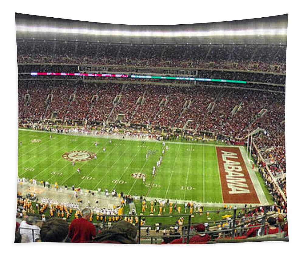 Bryant Denny Stadium Tapestry featuring the photograph Bryant Denny Stadium by Georgia Clare