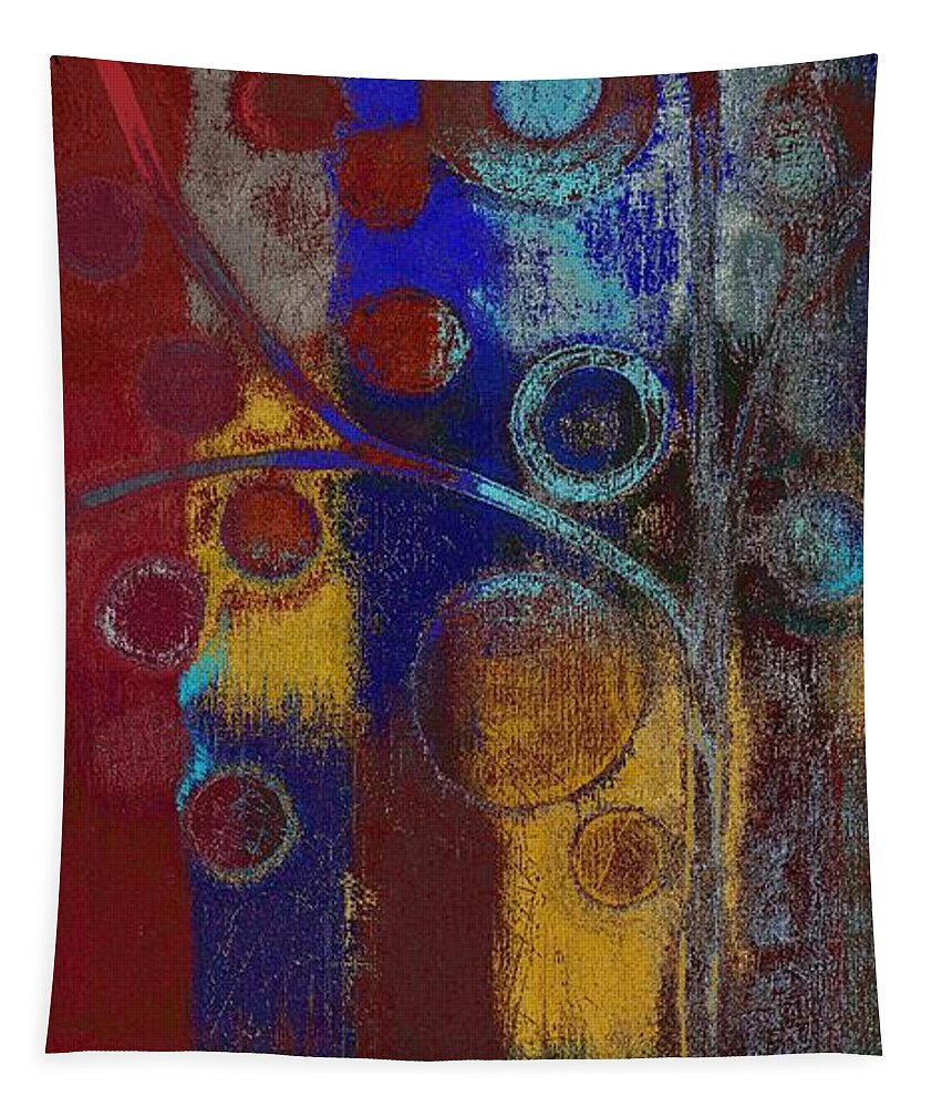 Tree Tapestry featuring the painting Bubble Tree - Rd01l by Variance Collections
