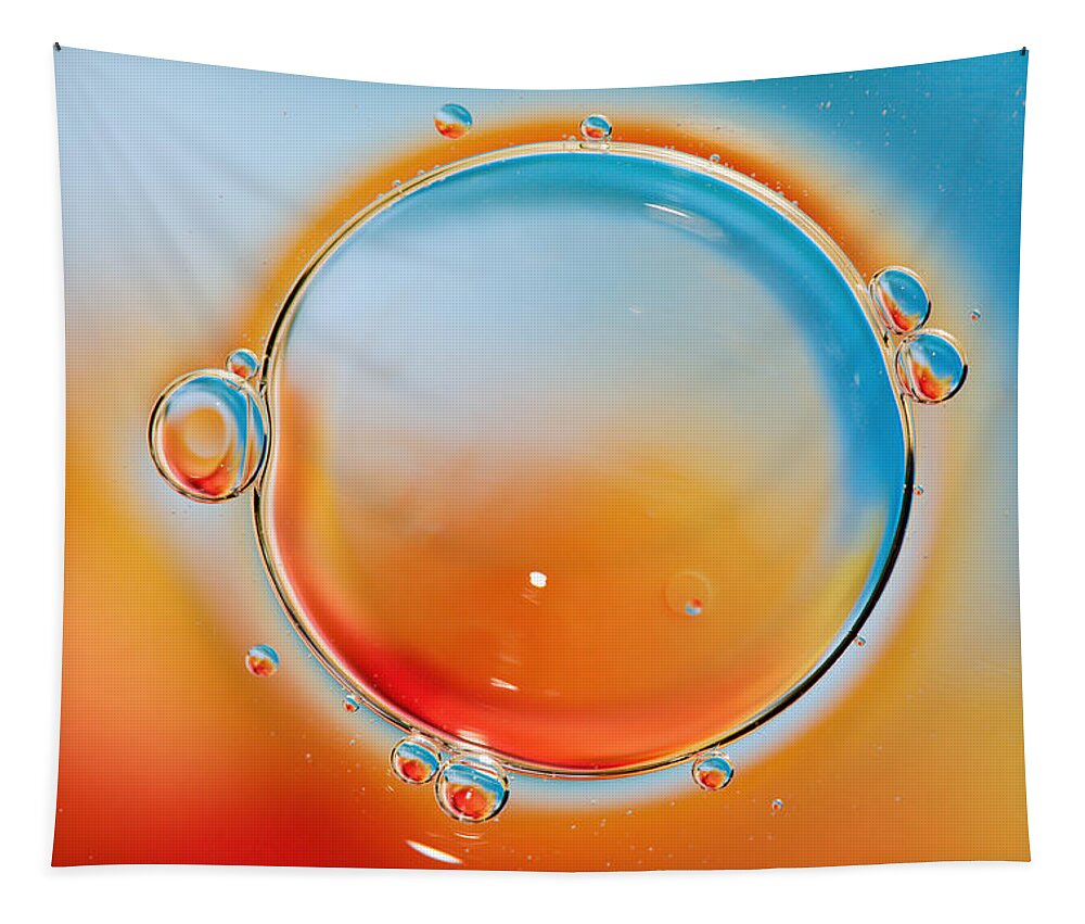 Oil Tapestry featuring the photograph Bubbles by Alexey Stiop