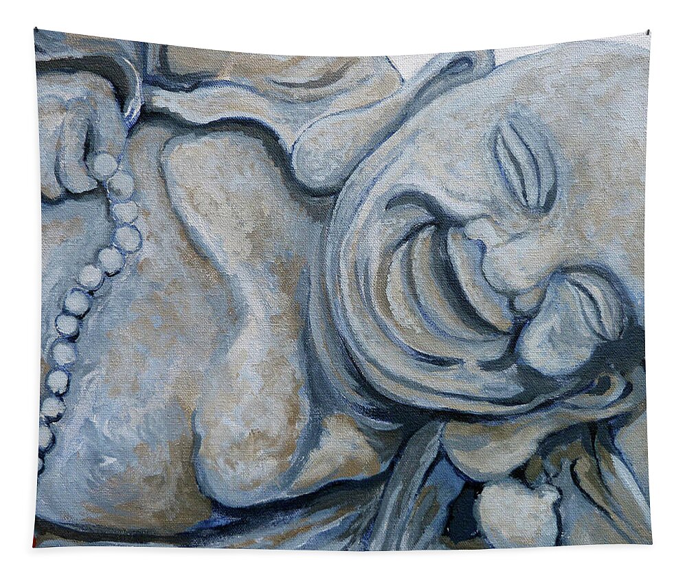 Buddha Tapestry featuring the painting Buddha Bella by Tom Roderick