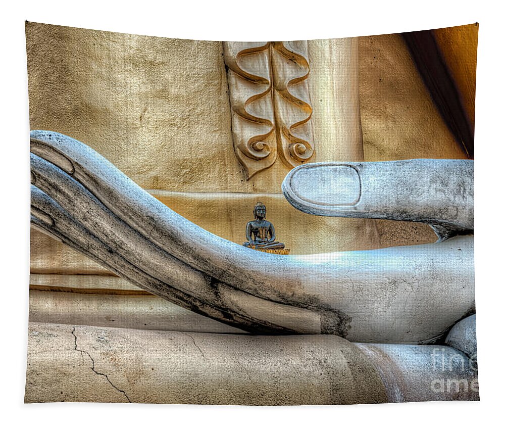 Buddha Tapestry featuring the photograph Buddha's Hand by Adrian Evans