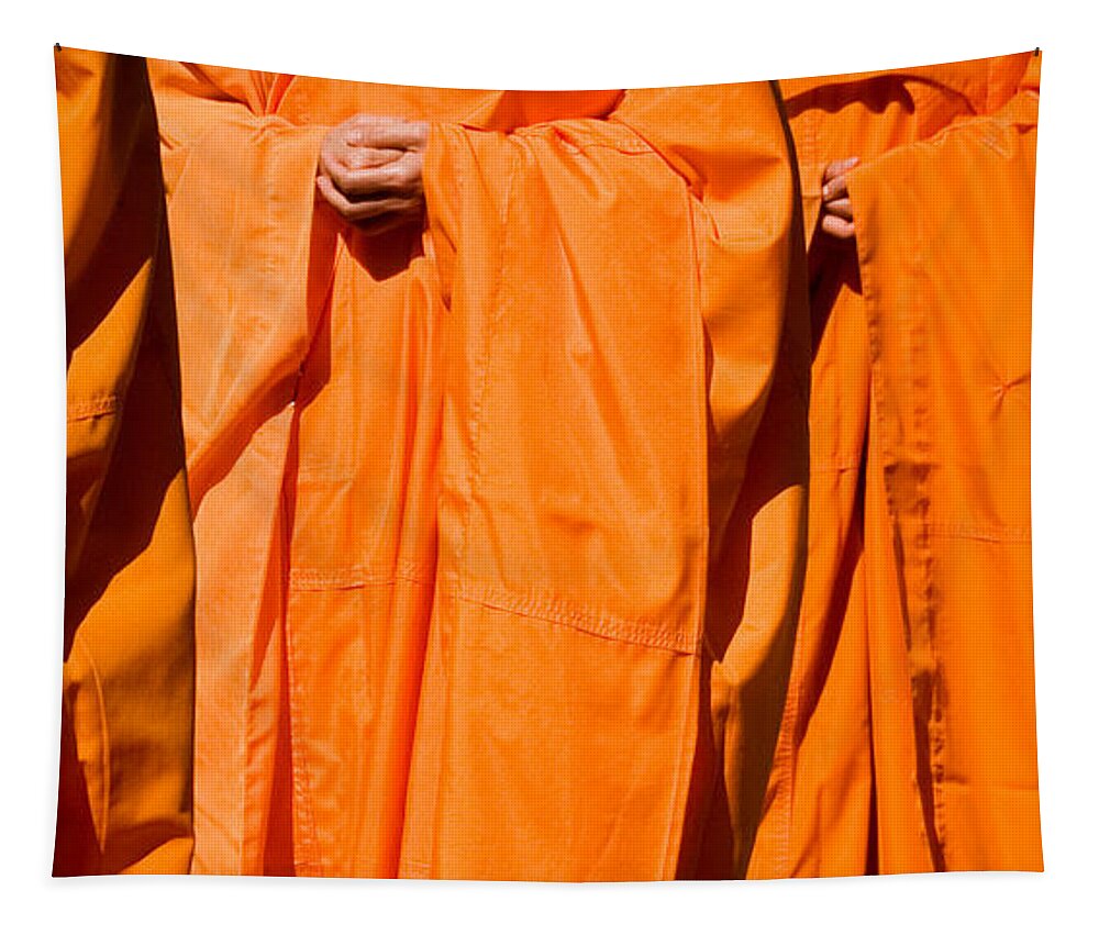 Buddhist Monk Tapestry featuring the photograph Buddhist Monks 03 by Rick Piper Photography