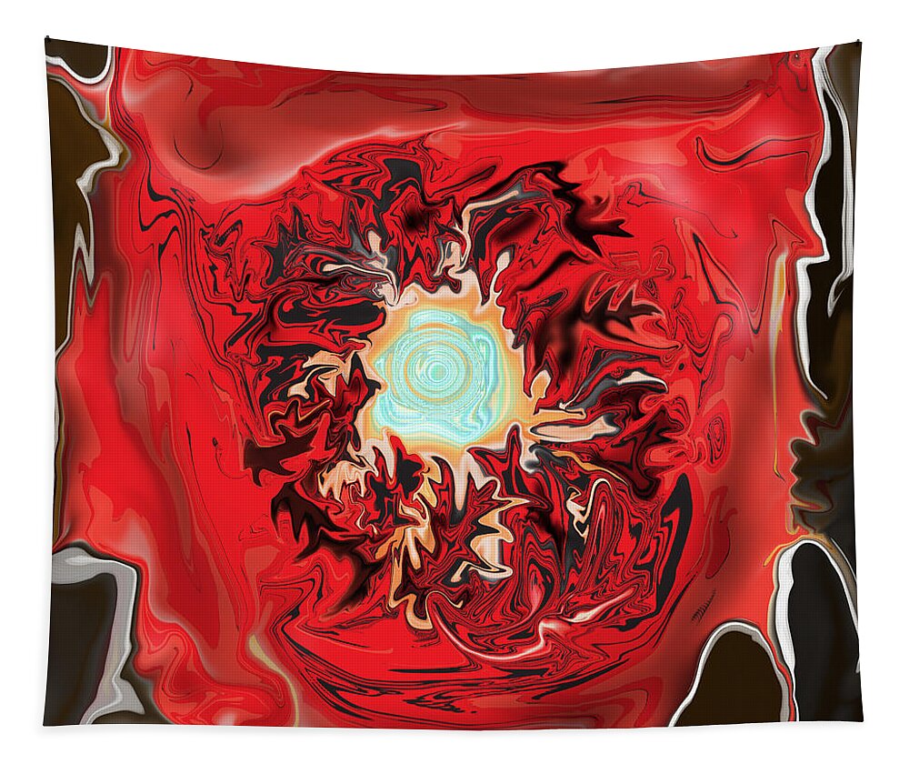 Digital Painting Tapestry featuring the digital art Bulls I by Paul Anderson
