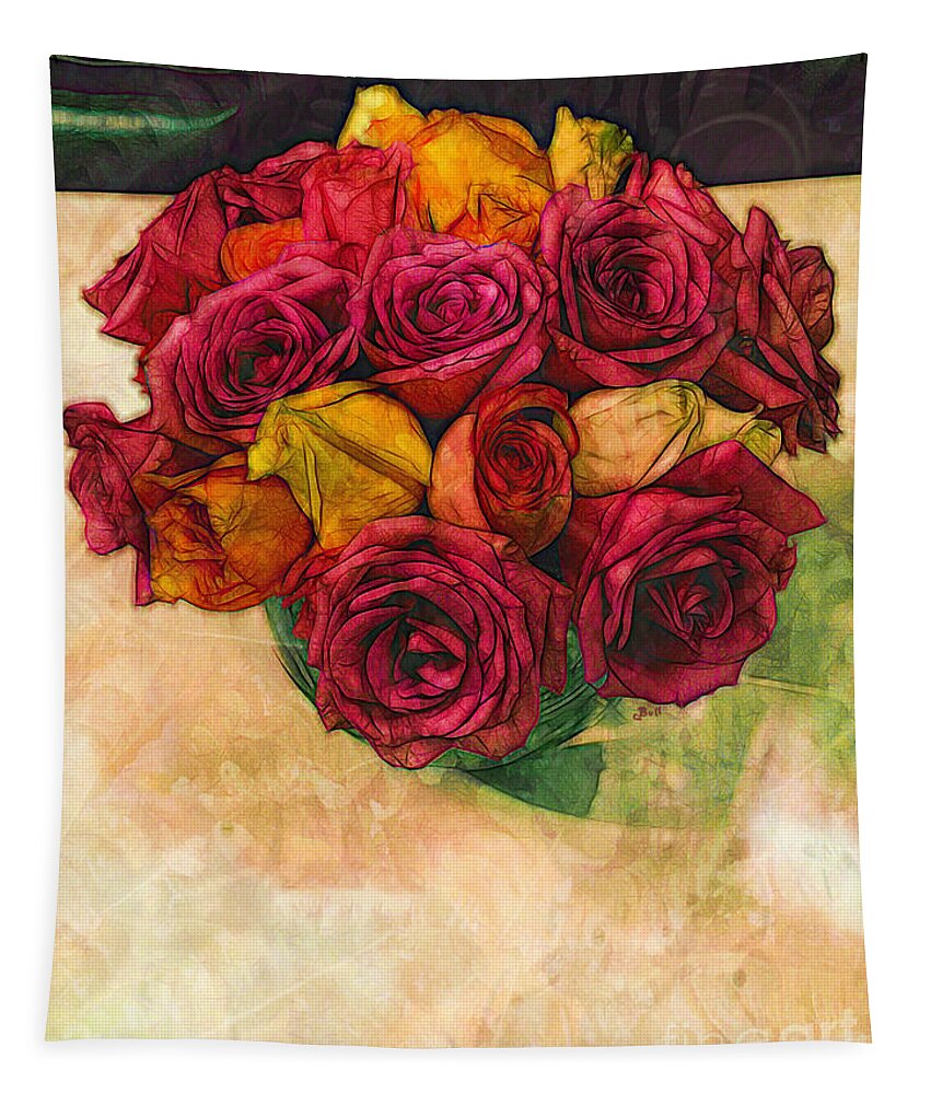 Roses Tapestry featuring the photograph Bundle of Love by Claire Bull