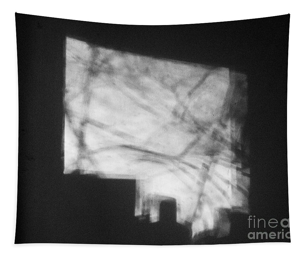 Black And White Tapestry featuring the photograph But Shadows Upon The Wall by Jon Munson II