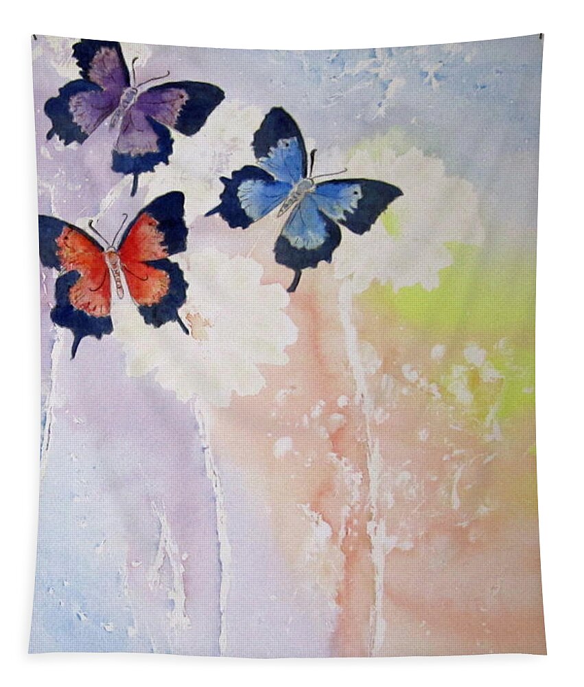 Butterfly's Tapestry featuring the painting Butterfly dream by Elvira Ingram