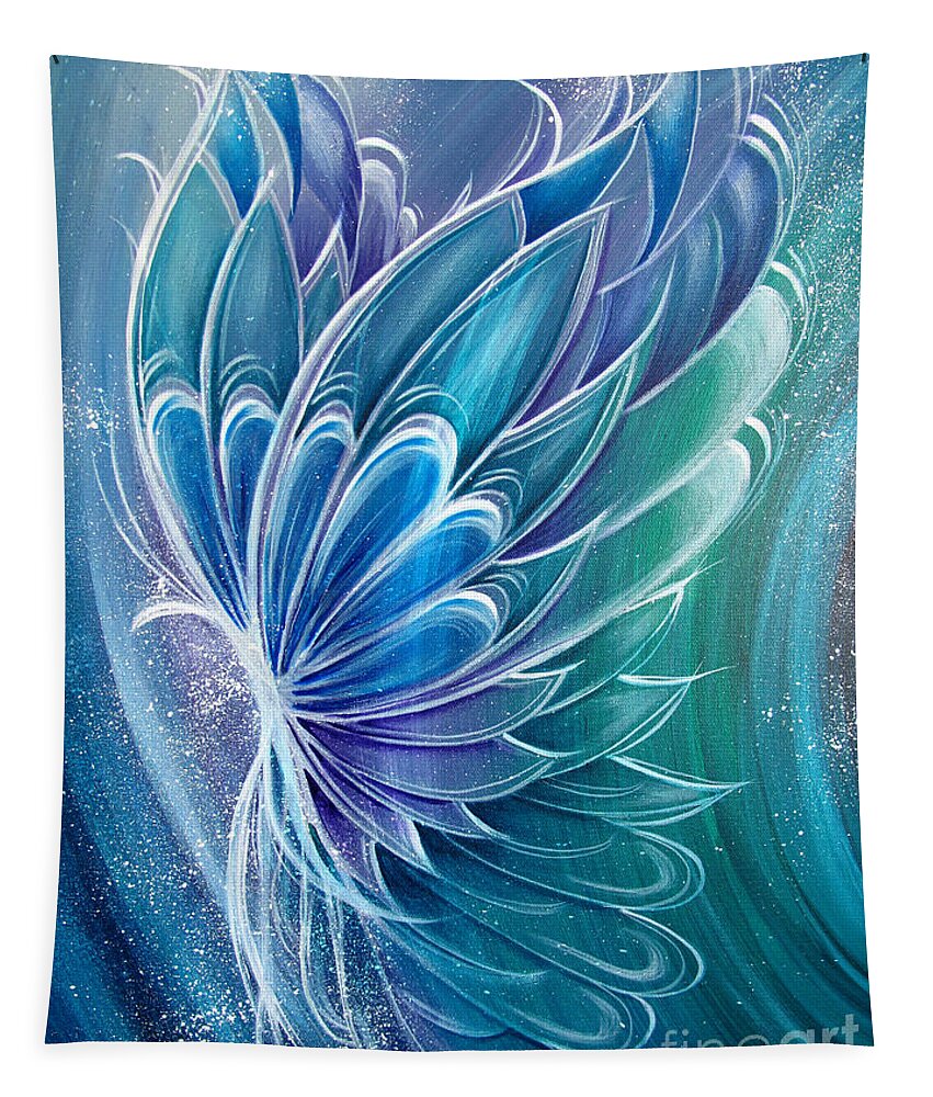 Butterfly Tapestry featuring the painting Butterfly Magic by Reina Cottier