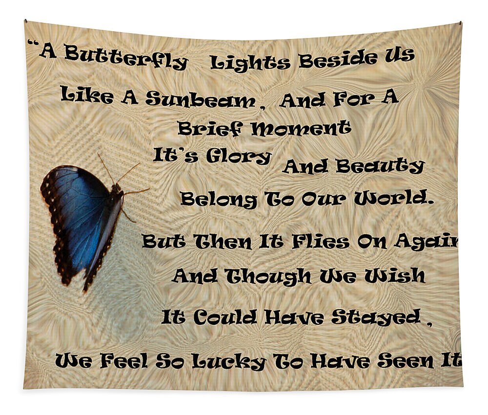 Butterfly Tapestry featuring the photograph Butterfly Poem by Aimee L Maher ALM GALLERY