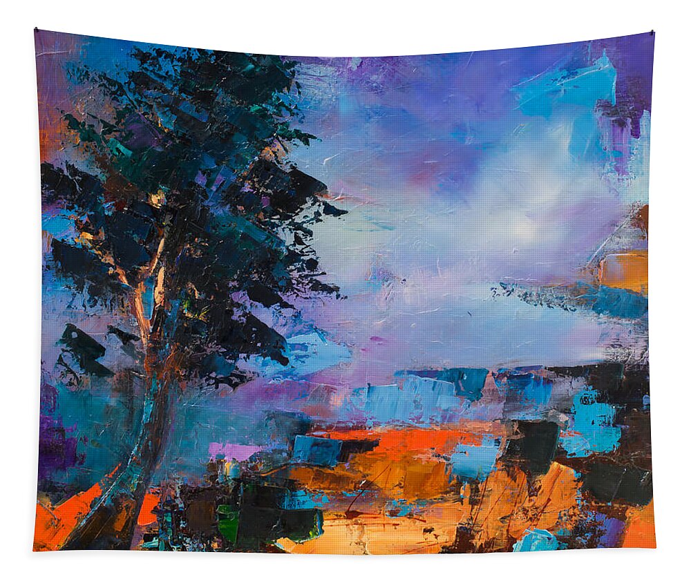 Elise Palmigiani Tapestry featuring the painting By the Canyon by Elise Palmigiani