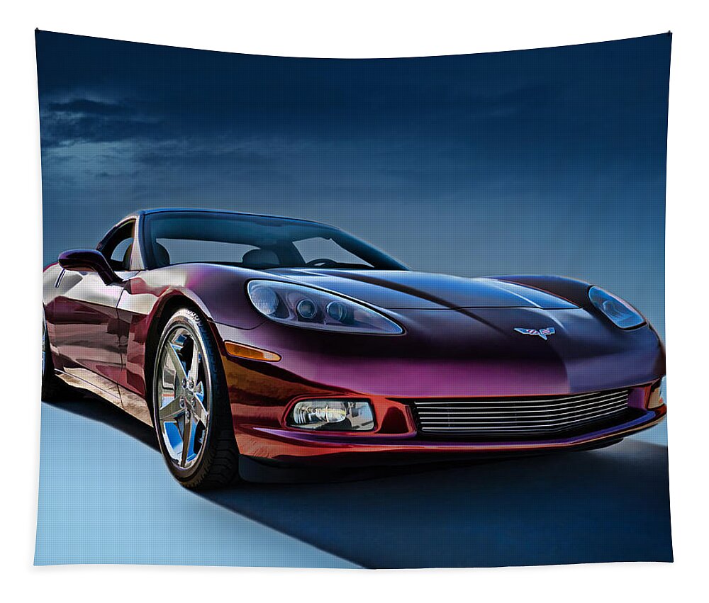Chevrolet Tapestry featuring the digital art C6 Corvette by Douglas Pittman
