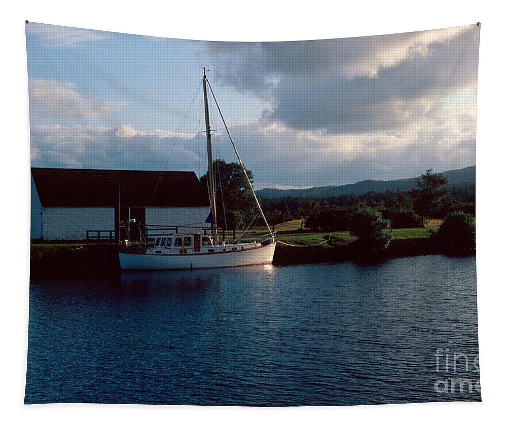 Loch Ness Tapestry featuring the photograph Caledonian canal by Riccardo Mottola