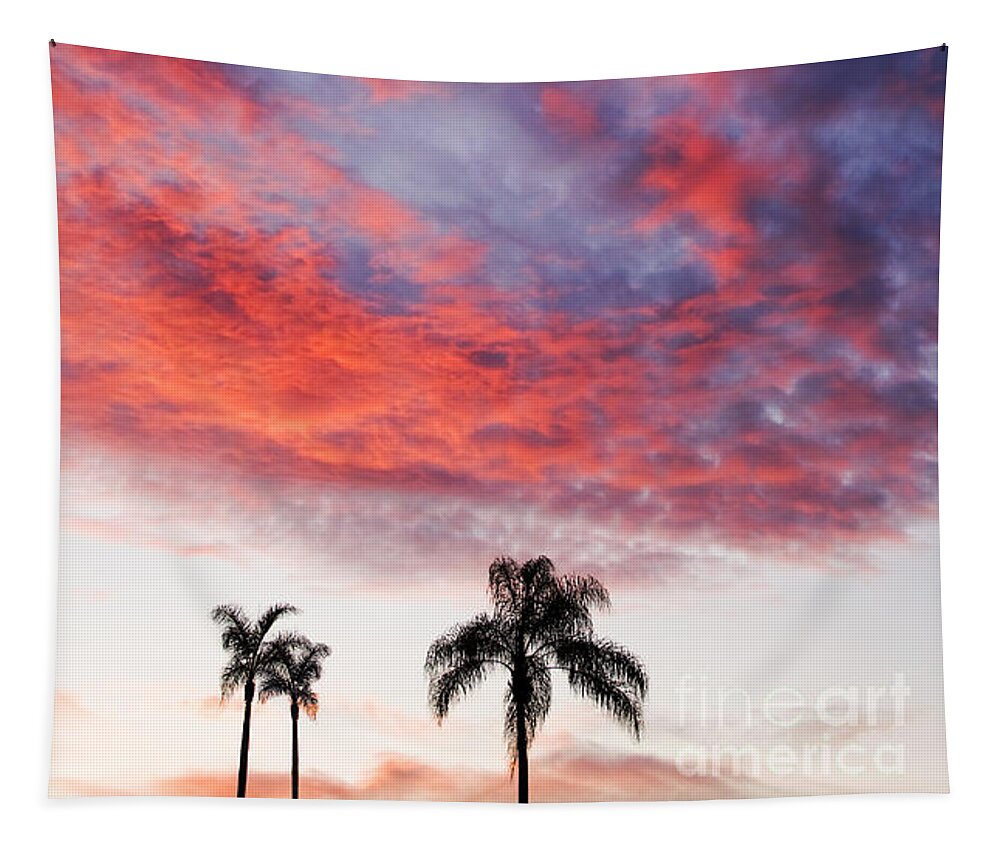 Clouds Tapestry featuring the photograph California Sunset by Gabriele Pomykaj