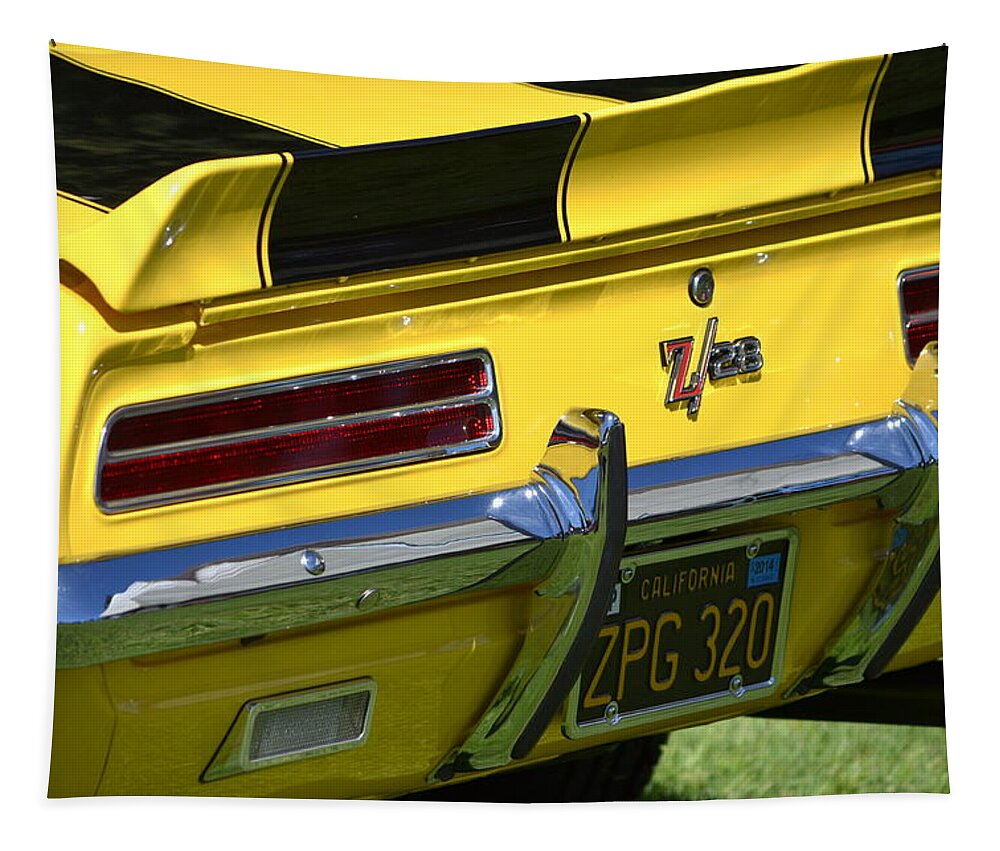 Yellow Tapestry featuring the photograph Camaro by Dean Ferreira