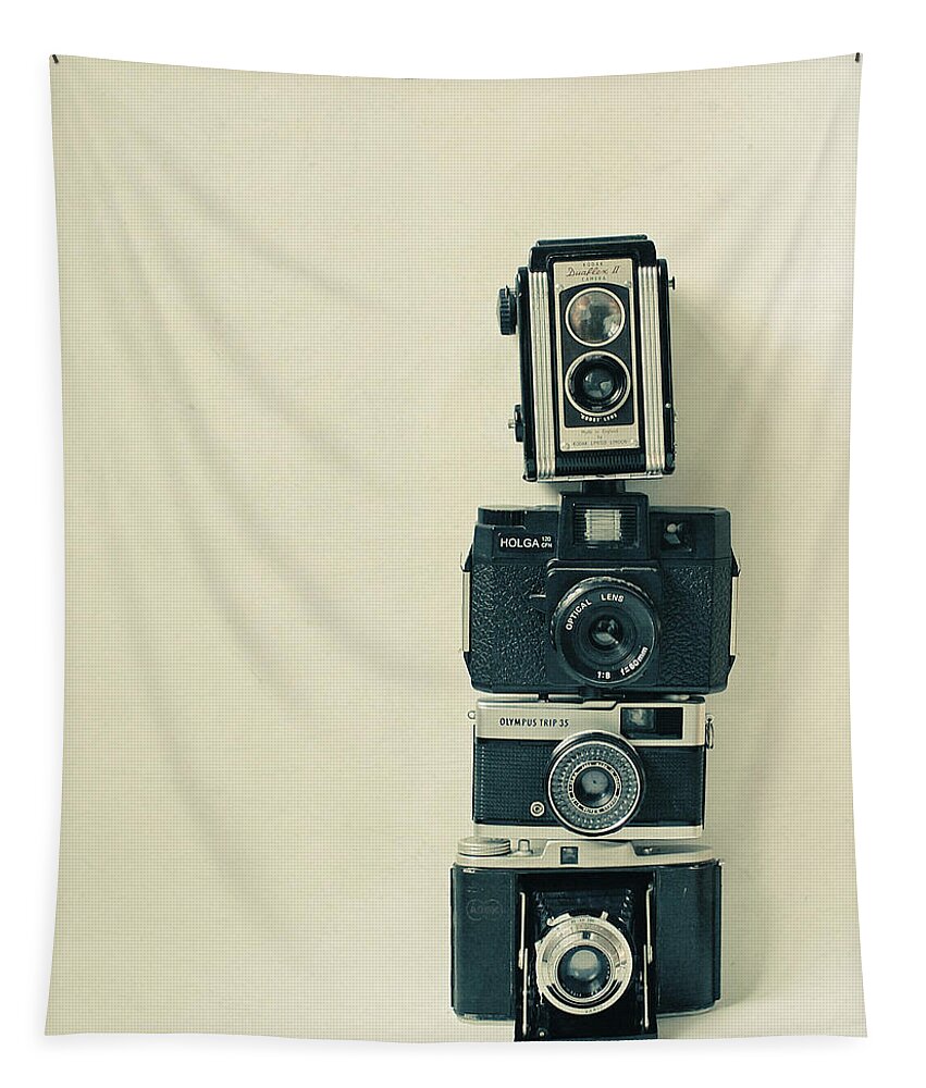 Retro Tapestry featuring the photograph Camera Love by Cassia Beck