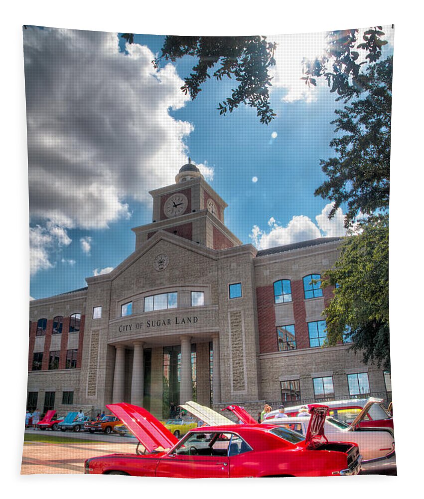 Auto Tapestry featuring the photograph Camero in the Courtyard by Tim Stanley
