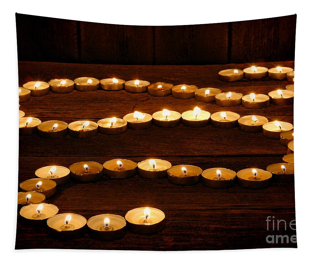 Zen Tapestry featuring the photograph Candle Path by Olivier Le Queinec