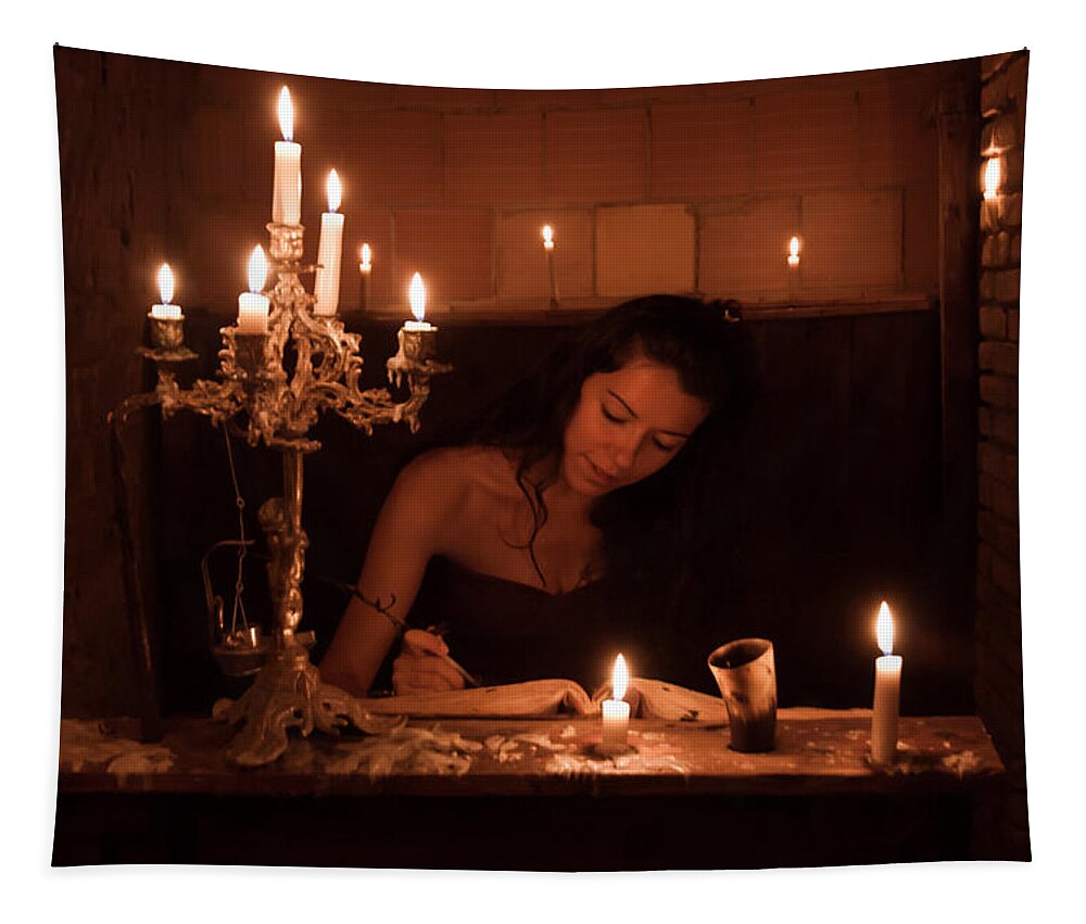 Candle Tapestry featuring the photograph Candlelight Fantasia by AM FineArtPrints