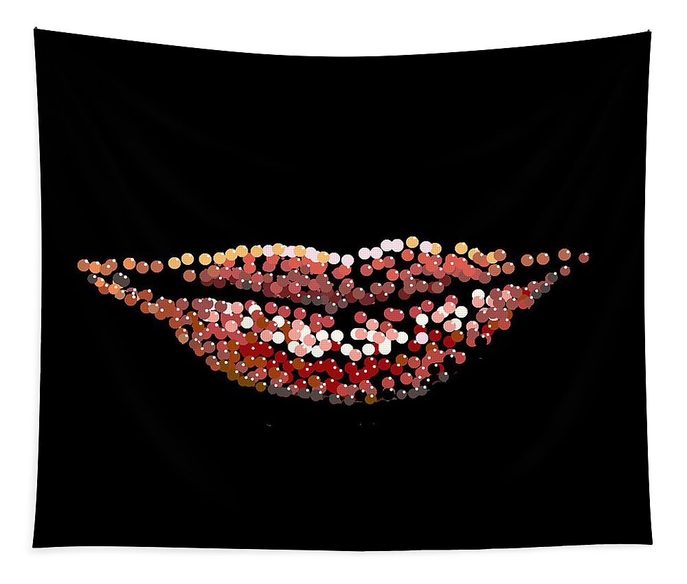 Lips Tapestry featuring the digital art Candy Lips by R Allen Swezey