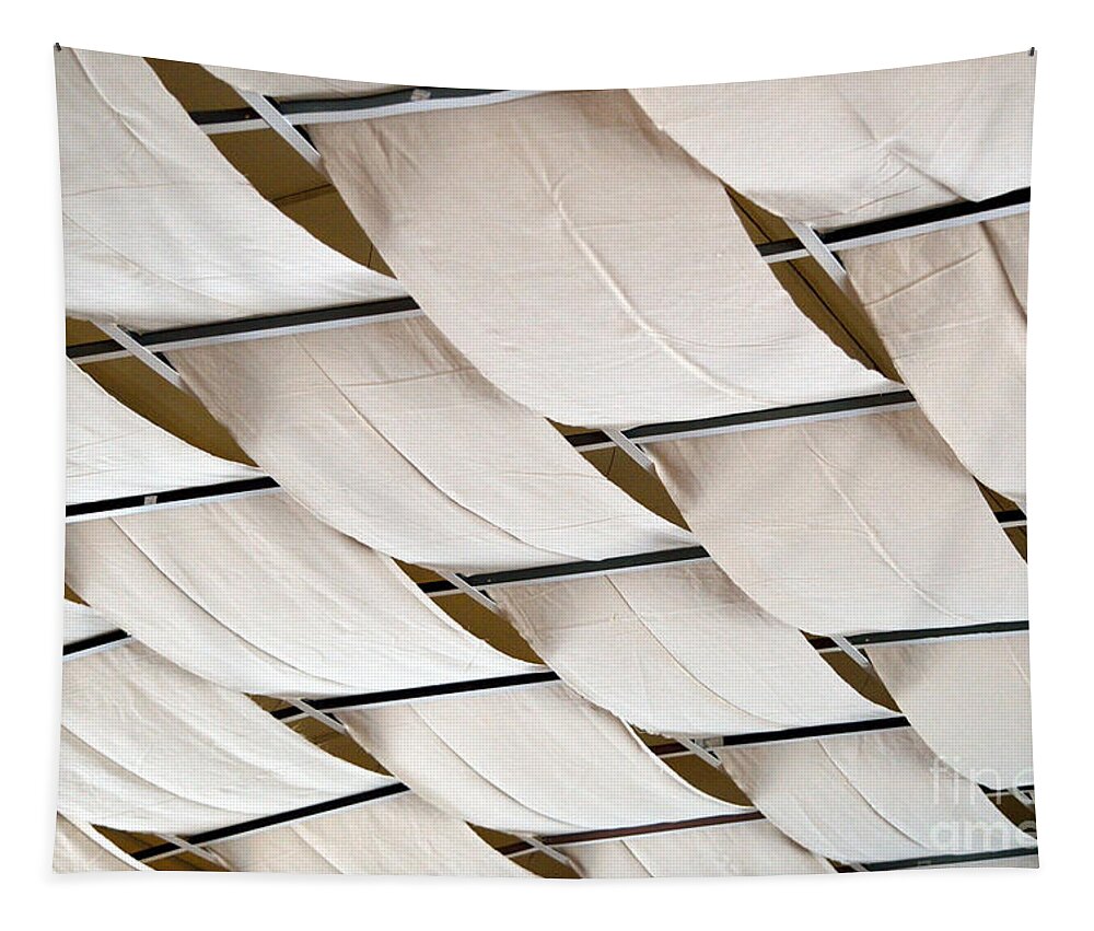 Industrial Photographs Tapestry featuring the photograph Canvas Ceiling Detail by Alys Caviness-Gober